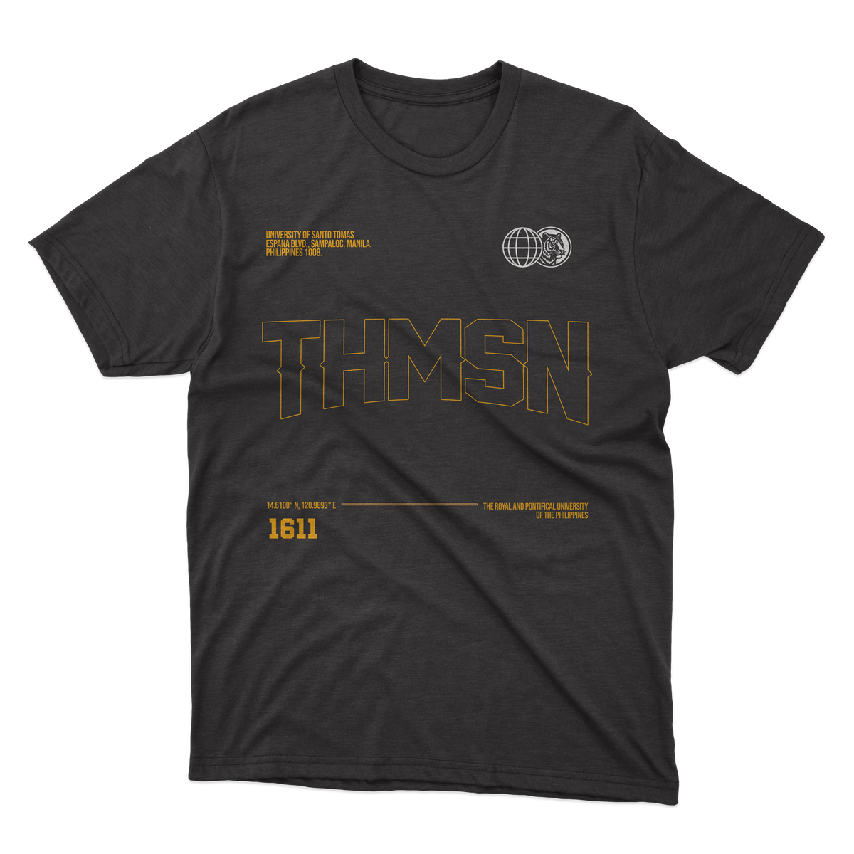 THMSN V2 BLACK TEE - Cotton Spandex Tee