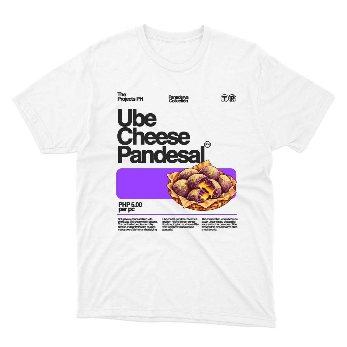 Ube Cheese Pandesal Oversized Fit Shirt