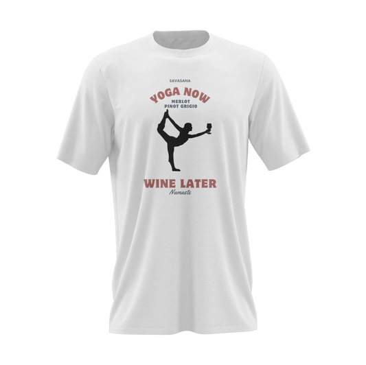 Yoga Now Wine Later - Oversized Tee